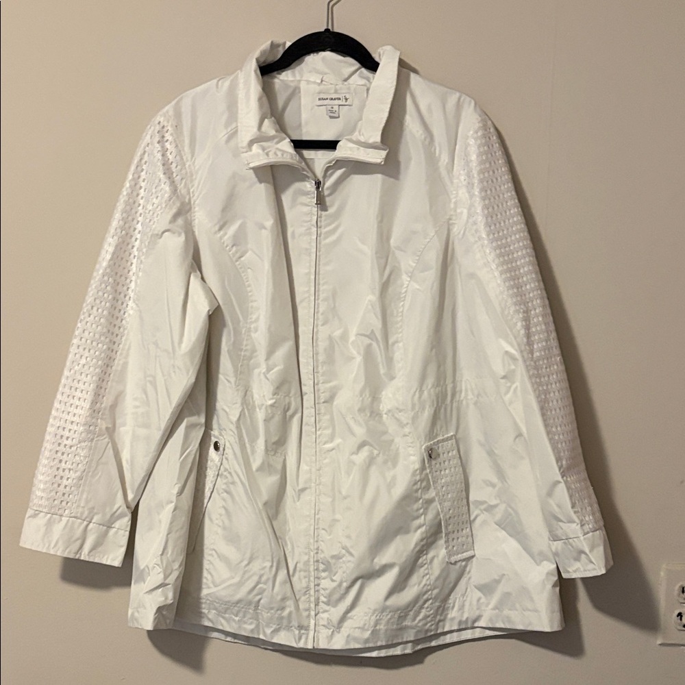 Susan Graver Ivory Quilted Jacket